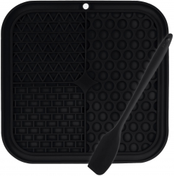 Covoras pentru calmare si hranire lenta a animalelor Zola® 3 zone de hranire 20 x 20 x 0.6 cm negru 