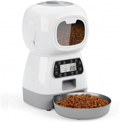 Dozator smart automat pentru hrana animale Zola® Inregistrare vocala bol de mancare inclus alimentare priza si baterii capacitate 3. 