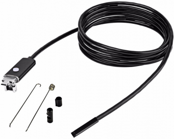 Mini camera endoscopica 6 led Zola® 10 m IP67 3.5x0.55 cm neagra 