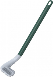 Perie de toaleta din silicon Zola® carlig de agatare rezistent la umezeala si murdarie usor de folosit 40x7x4.5 cm verde 