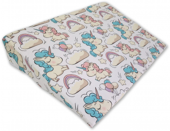 Perna antireflux cu husa detasabila bumbac 40x59 cm Kidizi Beige Unicorn 