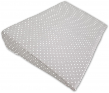 Perna antireflux cu husa detasabila bumbac 40x59 cm Kidizi Grey Dots 