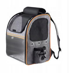 Rucsac pentru transport animale Zola® fereastra frontala deschieri de ventilatie PVC si plastic pentru pisici si animale mici greu