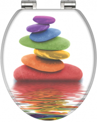 SCHUTTE Scaun de toaleta cu inchidere silentioasa &bdquo COLORFUL STONES&rdquo 