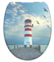 SCHUTTE Scaun de toaleta cu inchidere silentioasa &bdquo LIGHTHOUSE&rdquo 