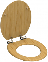 SCHUTTE Scaun de toaleta cu inchidere silentioasa NATURAL BAMBOO 