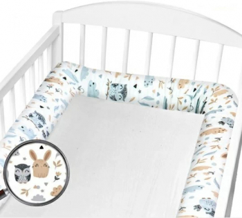 Set 2 aparatori laterale pentru patut tip rulou Kidizi Forest Friends 