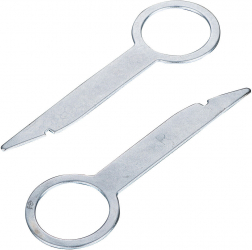 Set 2 chei pentru demontare radio Zola® 9 cm argintii din otel 