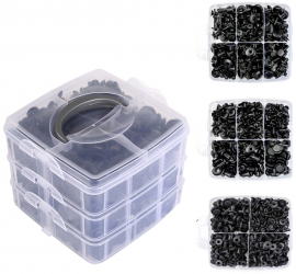 Set 625 clipsuri universale auto Zola® plastic negre 