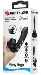Vibrator Deget Orlando cu 10 moduri de vibratii si stimulare clitoris Pretty Love 9 cm Negru 
