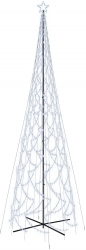 vidaXL Brad de Craciun conic 3000 LED-uri alb rece 230x800 cm 