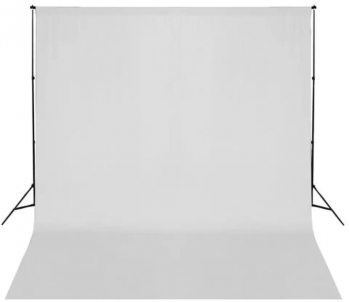 vidaXL Fundal foto bumbac alb 300 x 300 cm 