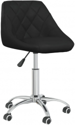 vidaXL Scaun de birou pivotant negru piele ecologica 