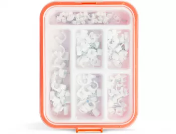 HANDY - Set de cleme cu cui pentru fixarea cablurilor - 5-10 mm - 100 buc. 