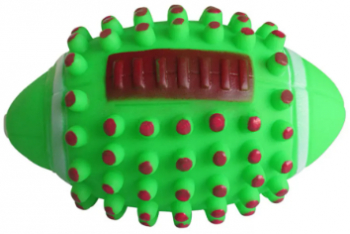 Jucarie pentru caini Zola® minge rugby sunet 11 cm verde 