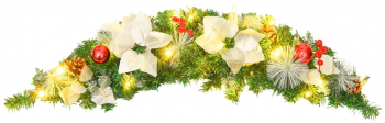 vidaXL Arcada de Craciun cu lumini LED verde 90 cm PVC 