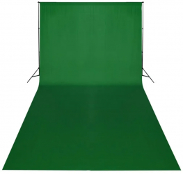 vidaXL Fundal foto bumbac verde 600 x 300 cm Chroma Key 