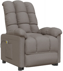 vidaXL Scaun de masaj taupe tesatura 