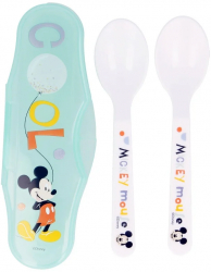 DISNEY MICKEY SET DE 2 LINGURI SI CUTIE DE TRANSPORT 