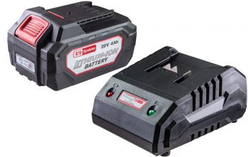 Set incarcator si acumulator pentru RDP-R20 20 V 4 Ah Raider 131167 