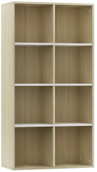 vidaXL Biblioteca/Servanta alb si stejar sonoma 66x30x130 cm PAL 