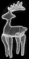 vidaXL Decoratiune de Craciun ren cu plasa 306 LED-uri 60x24x89 cm 