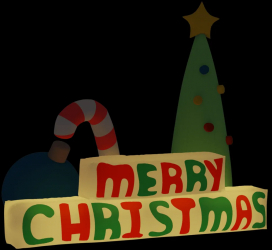vidaXL Decoratiune Merry Christmas gonflabila cu LED-uri 197 cm 