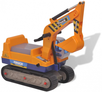vidaXL Excavator ride-on galben plastic 