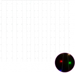 vidaXL Instalatie lumini tip perdea 300 LED multicolor 3x3 m 8 functii 
