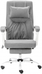 vidaXL Scaun de birou cu masaj gri material textil 