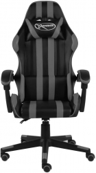 vidaXL Scaun de racing negru si gri piele ecologica 