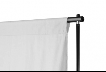 vidaXL Sistem de suport fundal telescopic + fundal alb 3 x 5 m 