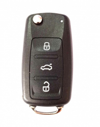 Carcasa cheie briceag complecta pentru VW 3 butoane cu electronica si cip 433 mhz 