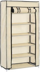 vidaXL Pantofar cu husa crem 58x28x106 cm material textil 