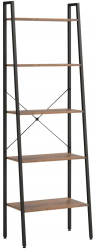 vidaXL Raft vertical cu 5 niveluri maro inchis si negru 56x35x174 cm 