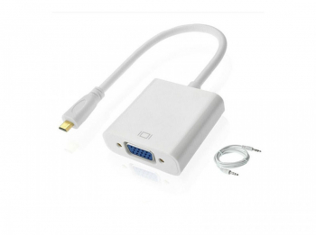 CAblu convertor micro HDMI+audio la VGA+AUDIO 
