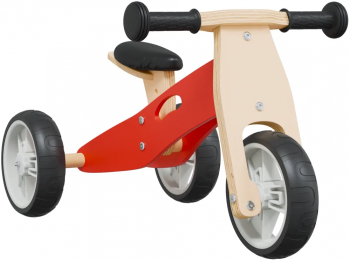 vidaXL Bicicleta de echilibru pentru copii 2 in 1 rosu 