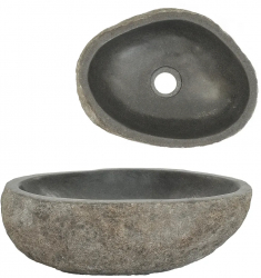 vidaXL Chiuveta din piatra de rau 29-38 cm oval
