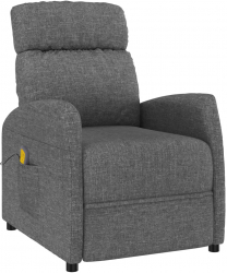 vidaXL Fotoliu de masaj gri inchis material textil 