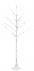 vidaXL Mesteacan cu LED alb 96 LED-uri alb calde 180 cm 