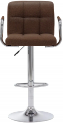 vidaXL Scaun de bar maro material textil 