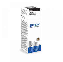 Cartus cerneala Epson T6641 black capacitate 70ml pentru echipamente CISS L100/L110/L200/L210/L300/L355/L550 