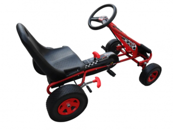 Kart copii cu pedale si scaun reglabil Rosu 