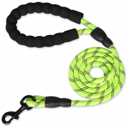 Lesa caine de dresaj Zola® 150x1 cm maner din spuma material reflectorizant verde 