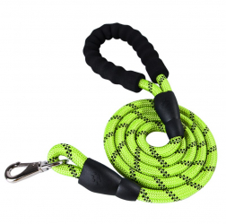Lesa pentru caini Zola® reflectorizanta maner cu spuma verde 3.1M 