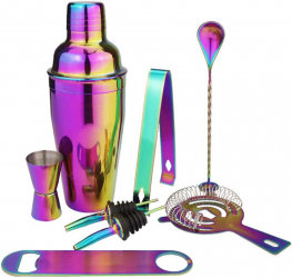 Set pentru barmani Zola® curcubeu 8 accesorii din otel inoxidabil 