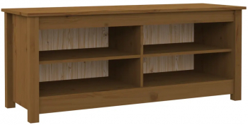 vidaXL Banca pentru pantofi maro miere 110x38x45 5 cm lemn masiv pin 