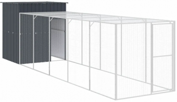 vidaXL Cotet de pui cu incinta antracit 165x659x181 cm otel galvanizat 