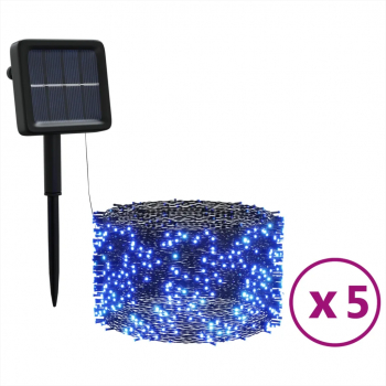 vidaXL Lumini solare feerice 5 buc 5x200LED albastru interior exterior 