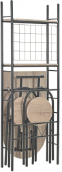vidaXL Set mobilier bucatarie suport depozitare 3 piese MDF si otel 